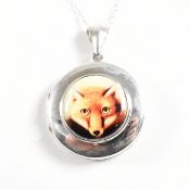 CONTEMPORARY 925 SILVER & ENAMEL LOCKET