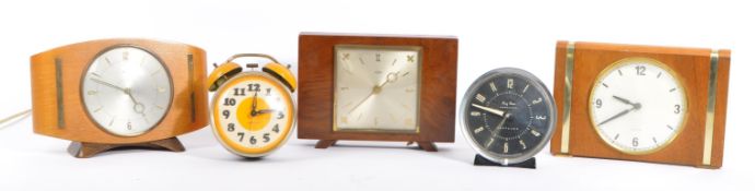 COLLECTION OF FIVE WESTCLOX & METAMAC CLOCKS