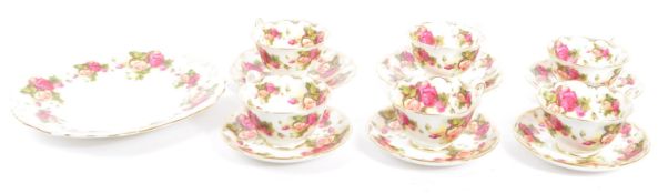 EARLY 20TH CENTURY ENGLISH BONE CHINA ROYAL CHELSEA TEA SET