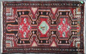 EARLY TO MID 20TH CENTURY IRANIAN PERSIAN WOOL HAMADAN RUG