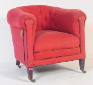 EDWARDIAN / 1920S BUTTON BACK TUB DEEP ARMCHAIR