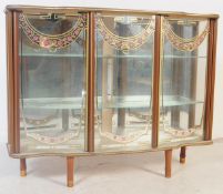 VINTAGE 1960S KITCHEN MIRROR BACK GLASS DISPLAY CABINET