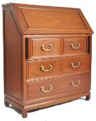 GEORGE ZEE & CO - 20TH CENTURY CARVED HARDWOOD BUREAU DESK
