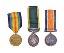 WWI FIRST WORLD WAR MEDAL DUO & EFFICIENT SERVICE MEDAL