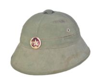 NORTH VIETNAMESE ARMY FIBRE HELMET