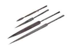 COLLECTION OF MIDDLE EASTERN SPEAR HEADS