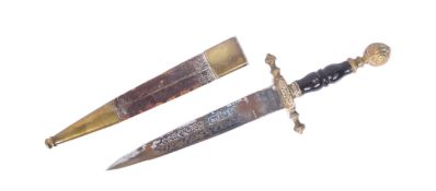 19TH CENTURY SPANISH DAGGER WITH TOLEDO BLADE