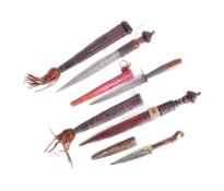 COLLECTION OF X4 19TH CENTURY AFRICAN TRIBAL DAGGERS