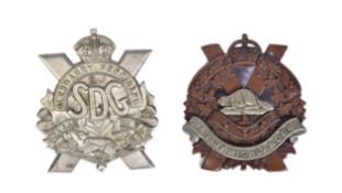 TWO CANADIAN MILITARY UNIFORM CAP BADGES