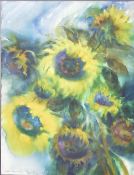 HIROKO SHERWIN (B. 1936) - UNTITLED ABSTRACT WATERCOLOUR