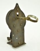 LATE 16TH - EARLY 17TH CENTURY CAST IRON DOOR LOCK & KEY