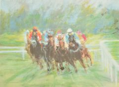 CONSTANCE HALFORD-THOMAS - LIMITED EDITION HORSERACING PRINT