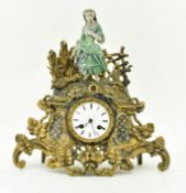 E. MARGUIN - 19TH CENTURY FRENCH GILT METAL & BRONZE CLOCK