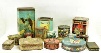 SEVENTEEN EDWARDIAN & LATER ADVERTISING BISCUIT TINS
