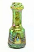 EARLY 20TH CENTURY LOETZ STYLE IRIDESCENT DIMPLED GLASS VASE