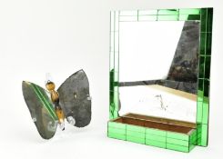 TWO VINTAGE MID CENTURY NOVELTY WALL HANGING MIRRORS