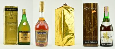 A COLLECTION OF 4 BOTTLES OF BRANDY & COGNAC