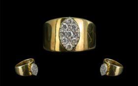 14ct Gold Attractive Diamond Set Dress R