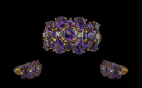 Ladies - Attractive 9ct Gold Amethyst an