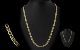 Ladies or Gents Excellent Contemporary 9ct Gold Chain with lobster claw clasp and good design,