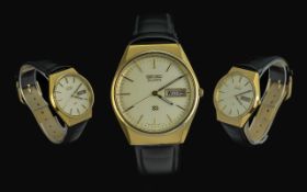 Sekonda Quartz Gold on Steel Gents Wrist Watch. c.1970's. Ref 190385. Features Water Resistant,