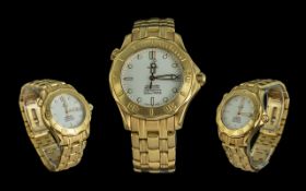 Omega Gents Superb Quality 18ct Gold Seamaster Professional Chronometer Wrist Watch - Features Water