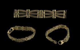 A Superior Quality 9ct Gold Bracelet with Lobster Claw Clasp. Marked 9.375. Excellent Design and