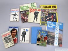 Selection of autographed mostly from 1950s on cut-outs lightly attached to pages,