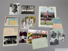 A collection of various loose autograph pages