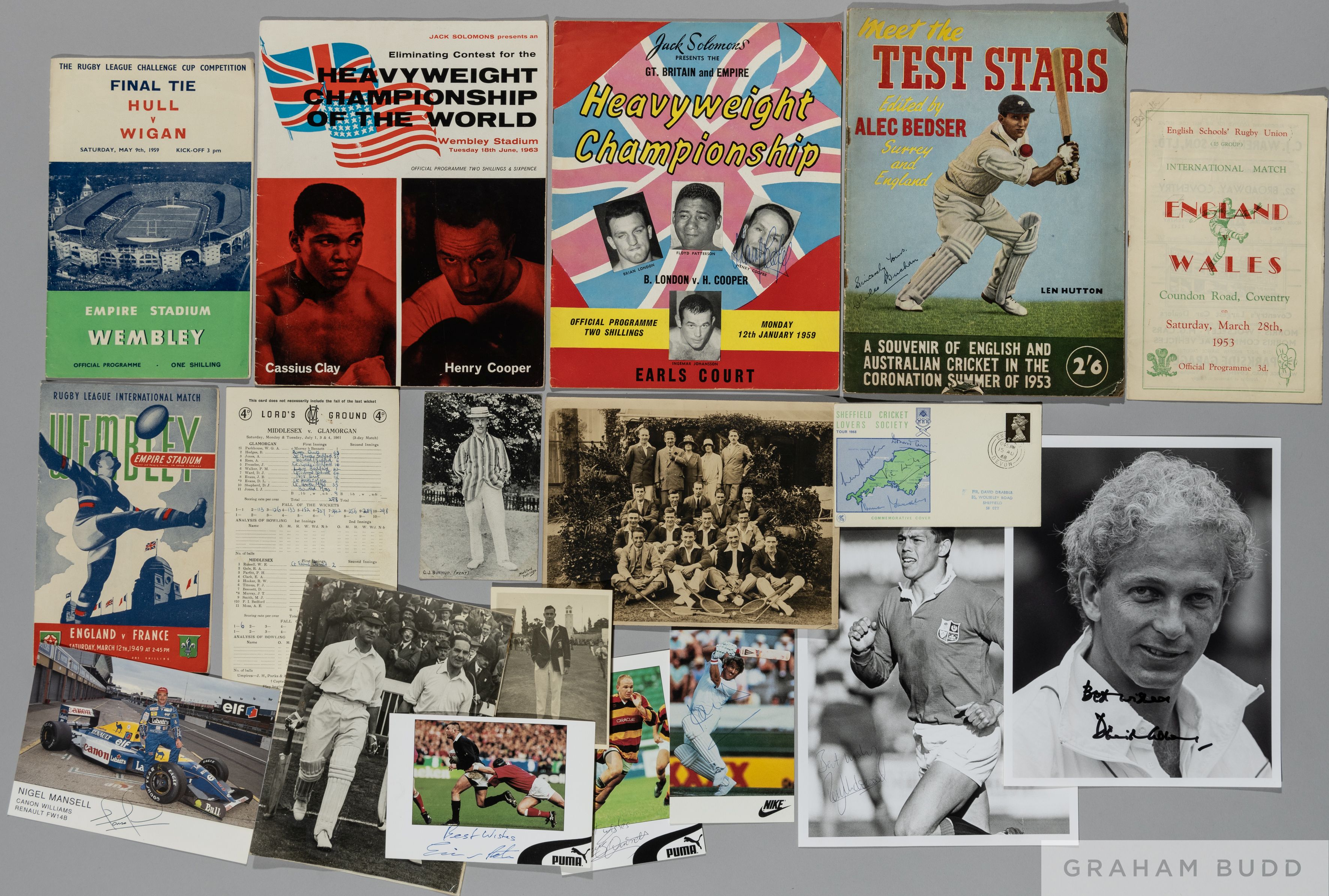 Collection of sports ephemera,
