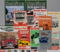 A large collection of twelve boxes of Motorsports programmes, magazines