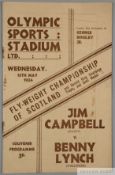 A rare and collector's Lifetime collection of Benny Lynch ephemera