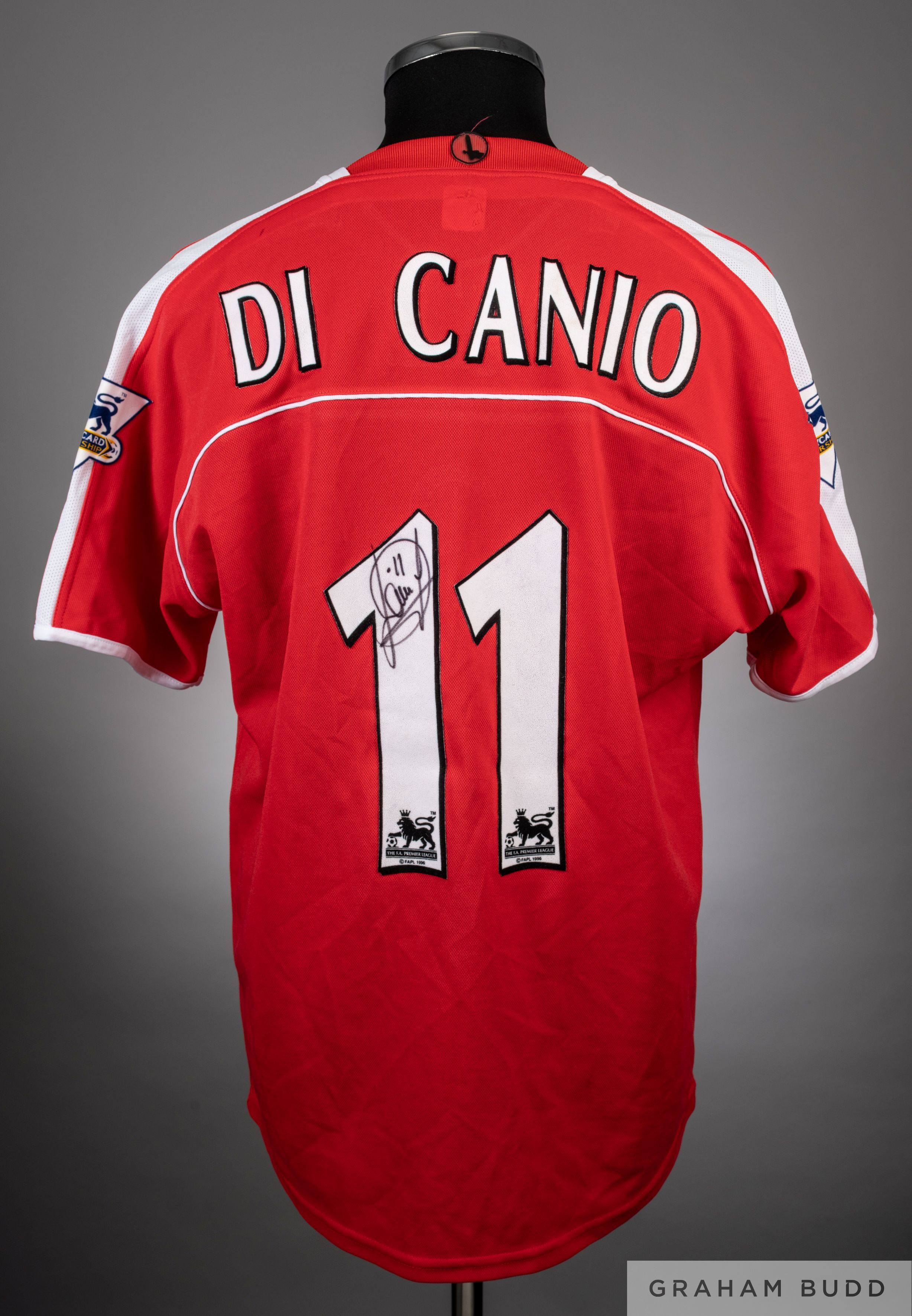 Paolo Di Canio red and white No.11 Charlton Athletic replica short-sleeved jersey, 2003-04 - Image 2 of 2