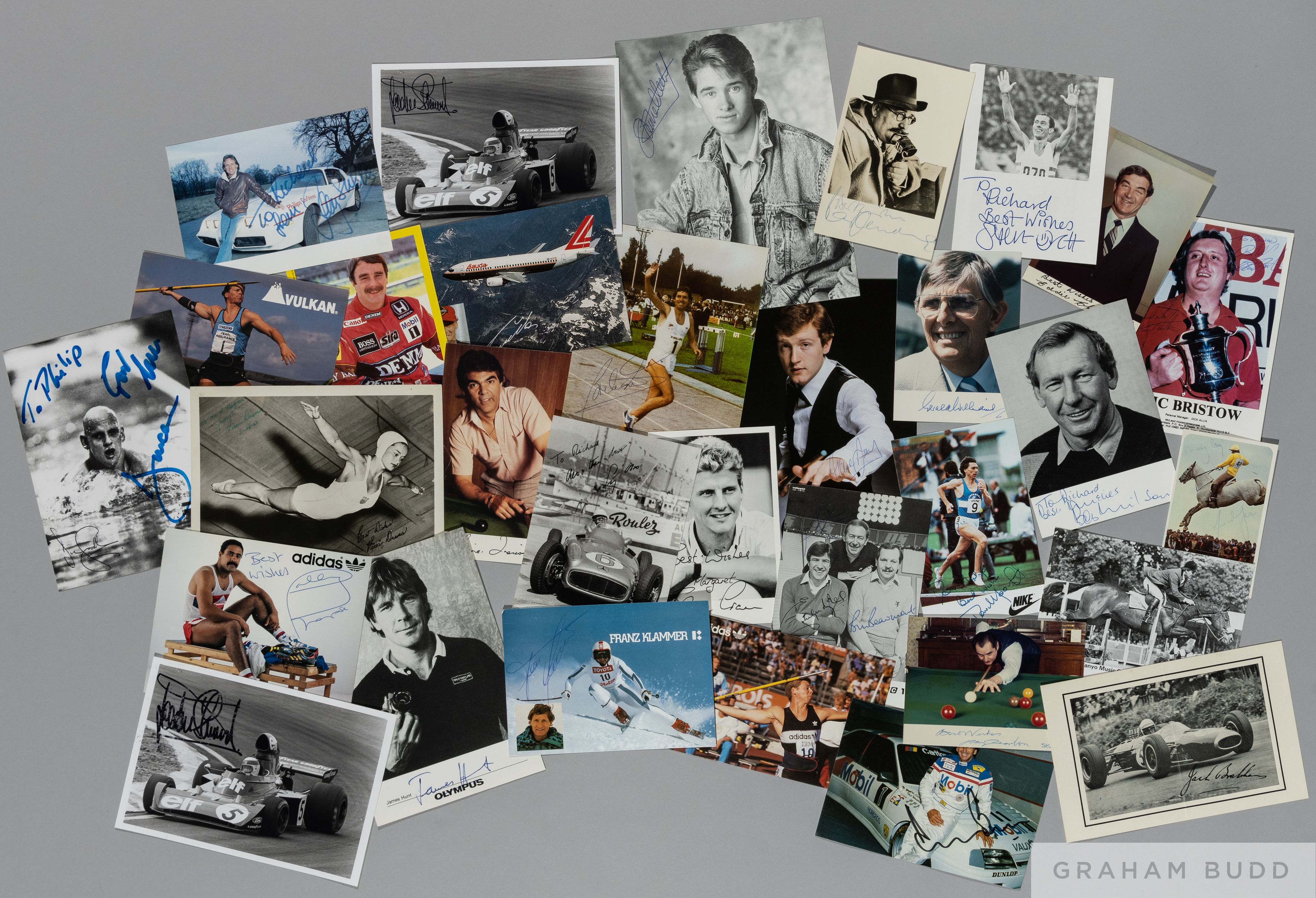 Twenty-nine autographed sporting cards