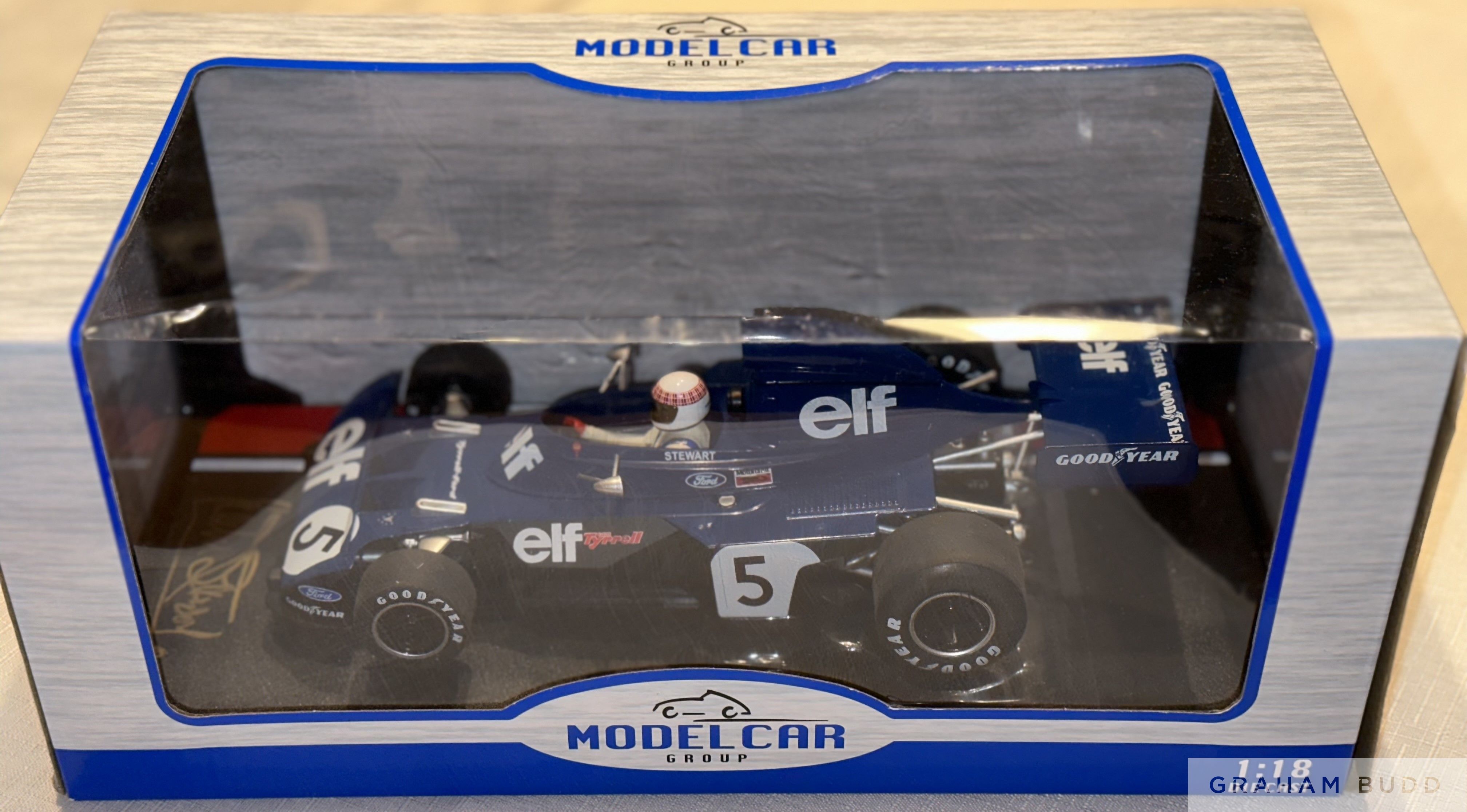 Sir Jackie Stewart (UK) signed 1/18 model car Elf Tyrrell Ford 006 signed by Jackie Stewart #5 - Image 5 of 5
