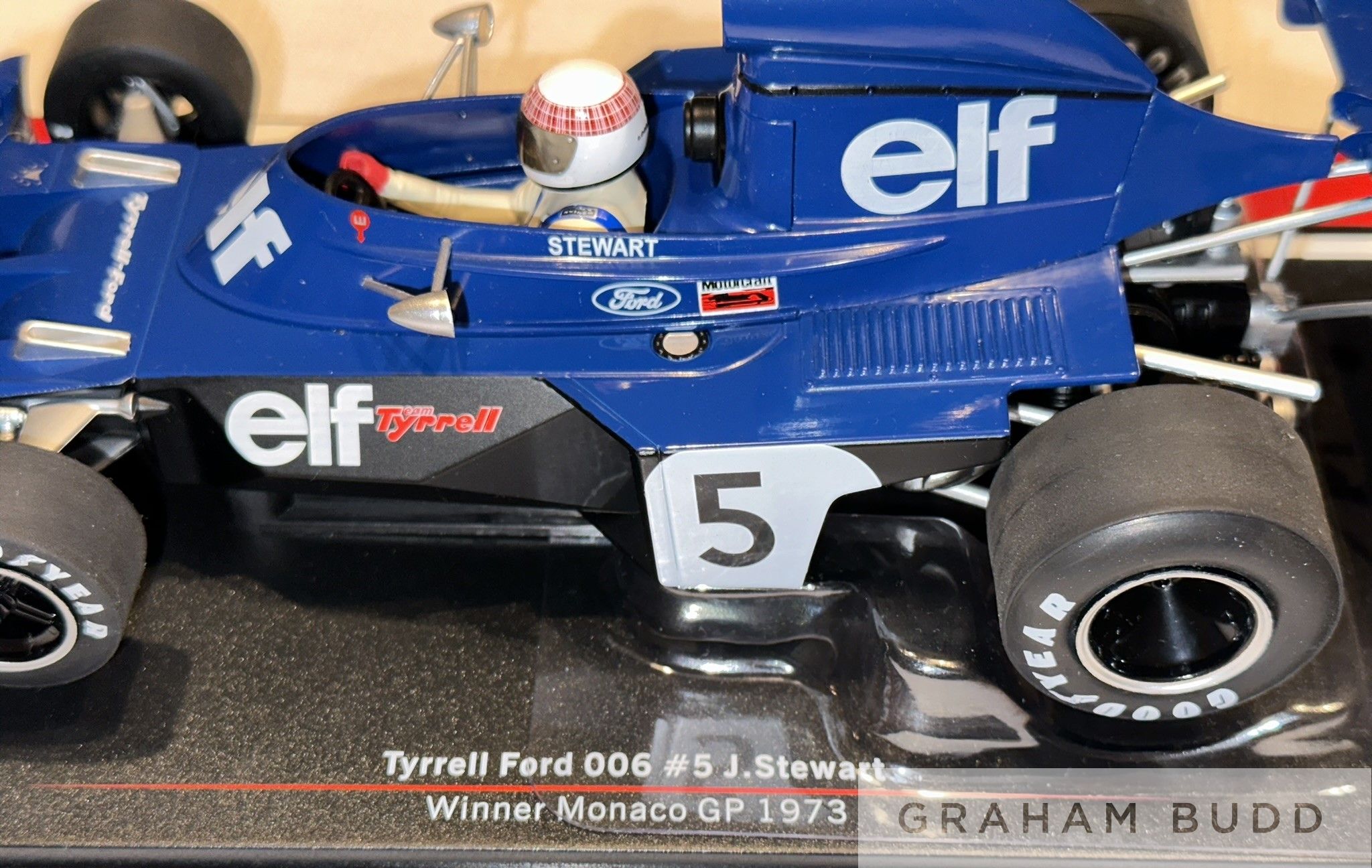Sir Jackie Stewart (UK) signed 1/18 model car Elf Tyrrell Ford 006 signed by Jackie Stewart #5 - Image 4 of 5