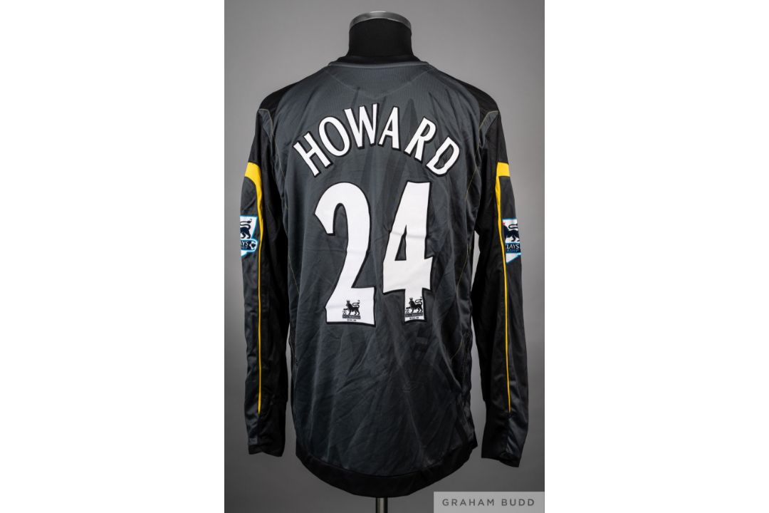 Tim Howard black and yellow No.24 Everton goalkeepers jersey, 2006-07 - Image 2 of 2