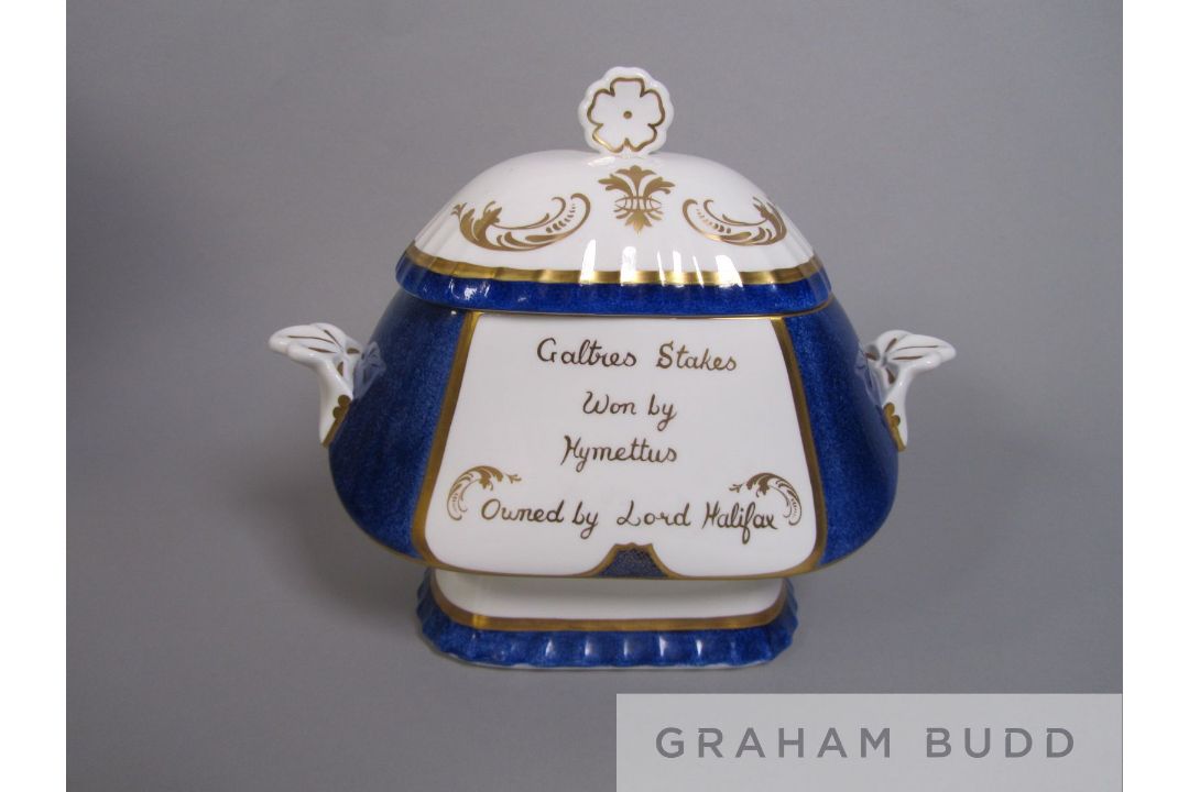 Horse racing: Sutherland cup and cover for the Galtres Stakes won by Hymettus owned by Lord Halifax, - Image 2 of 2