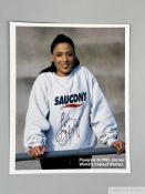 Signed colour photograph of Florence Griffiths Joyner, better known as 'Flo-Jo',