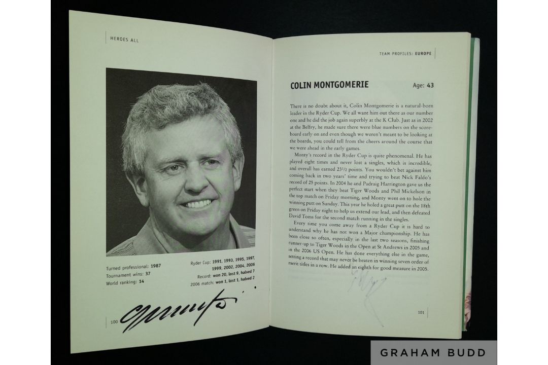 Golf: Darren Clarke multi signed book titled “My Ryder Cup Story 2006 Heroes All”, - Image 9 of 12
