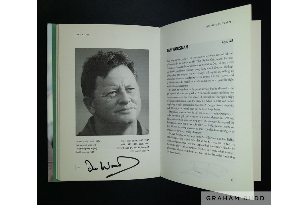 Golf: Darren Clarke multi signed book titled “My Ryder Cup Story 2006 Heroes All”, - Image 3 of 12