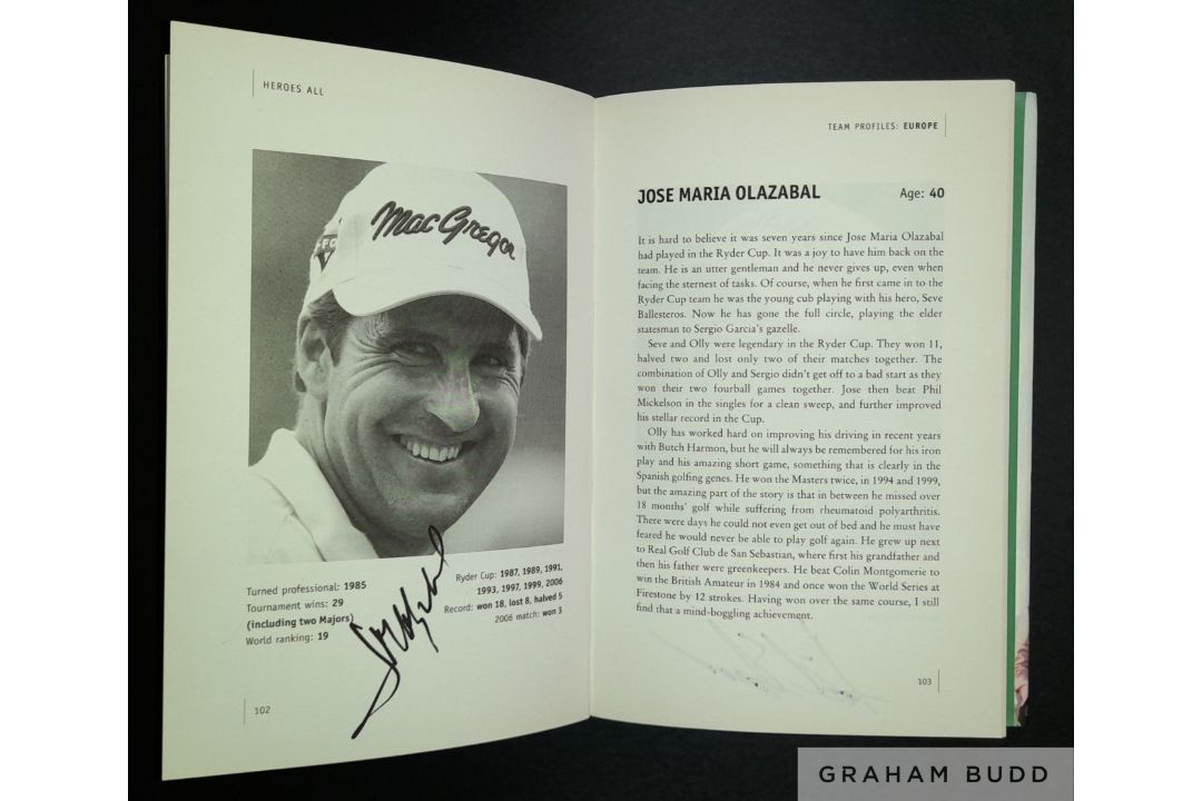 Golf: Darren Clarke multi signed book titled “My Ryder Cup Story 2006 Heroes All”, - Image 10 of 12