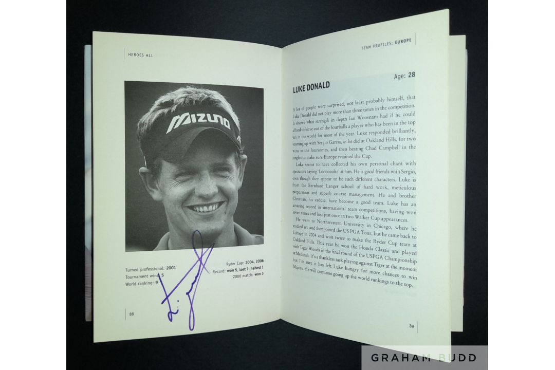 Golf: Darren Clarke multi signed book titled “My Ryder Cup Story 2006 Heroes All”, - Image 5 of 12