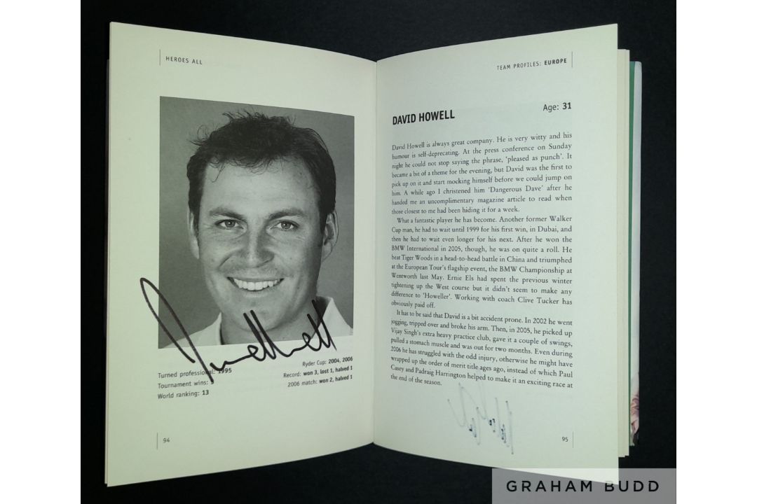 Golf: Darren Clarke multi signed book titled “My Ryder Cup Story 2006 Heroes All”, - Image 6 of 12