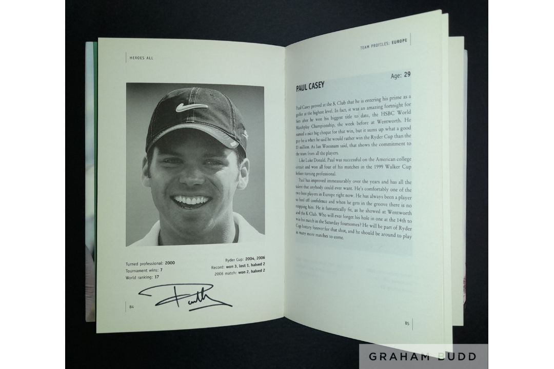 Golf: Darren Clarke multi signed book titled “My Ryder Cup Story 2006 Heroes All”, - Image 4 of 12