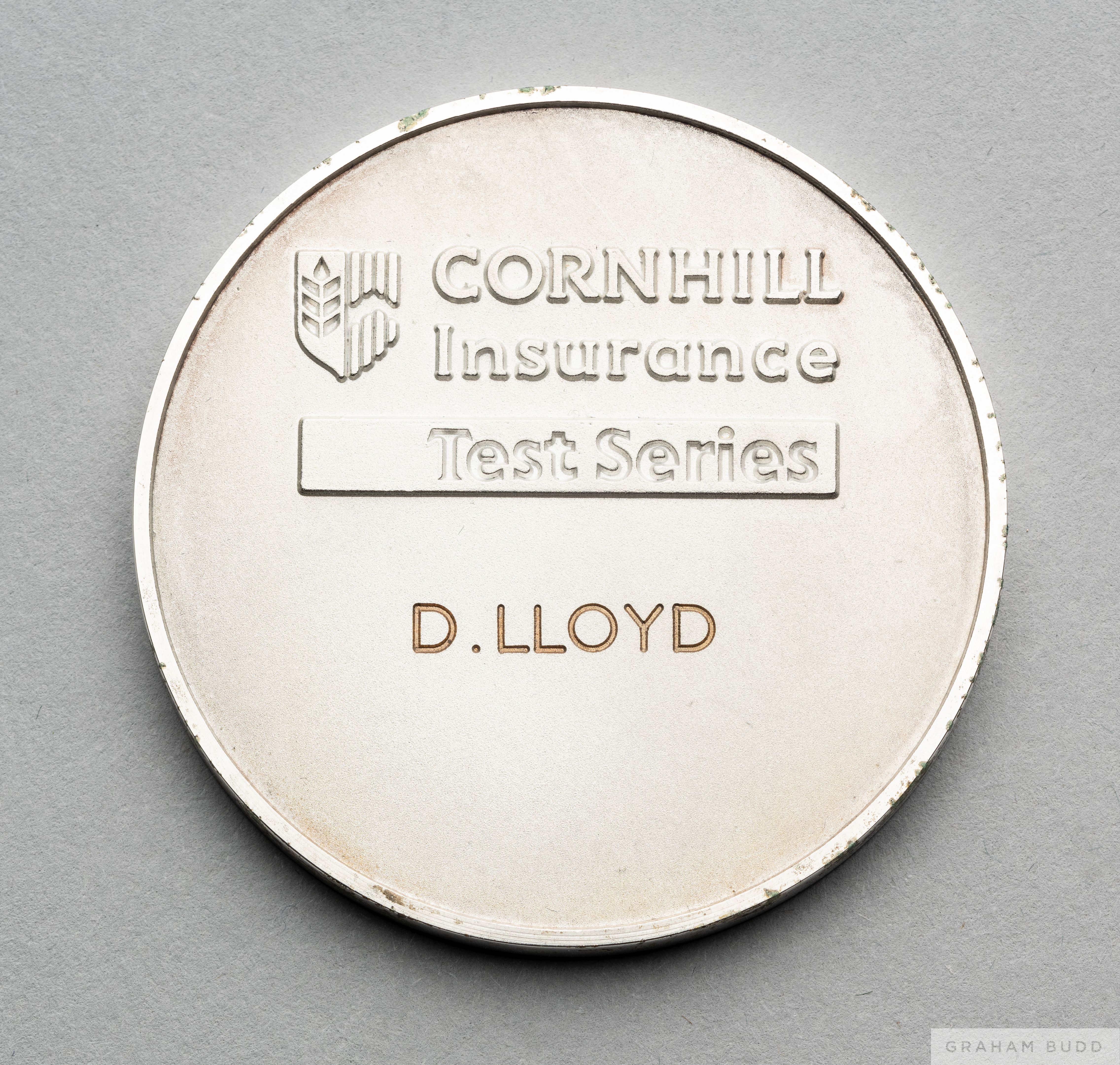 David Lloyd white-metal 1998 Cornhill Insurance Test Series medal - Image 2 of 2
