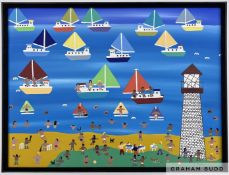 Gordon Barker 'Painters at the beach'