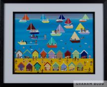 Gordon Barker 'Sunny afternoon at the beach hut' 2022