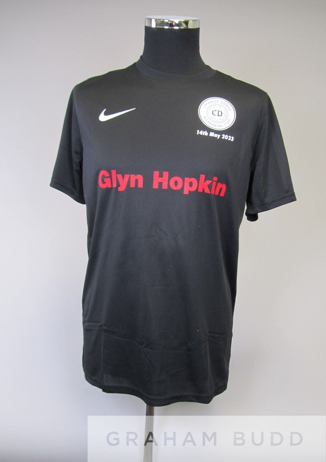 Haks signed Charlie Dukes Memorial Cup no.13 shirt Spurs Charity XI vs Celebrity Invitational XI