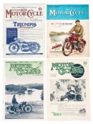 Collection of vintage motor cycling magazines